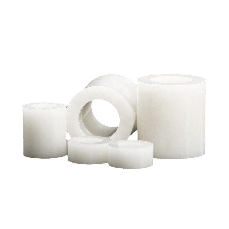 Hollow Cylindrical ABS Plastic Nylon Spacers Impact Resistance White Black Color