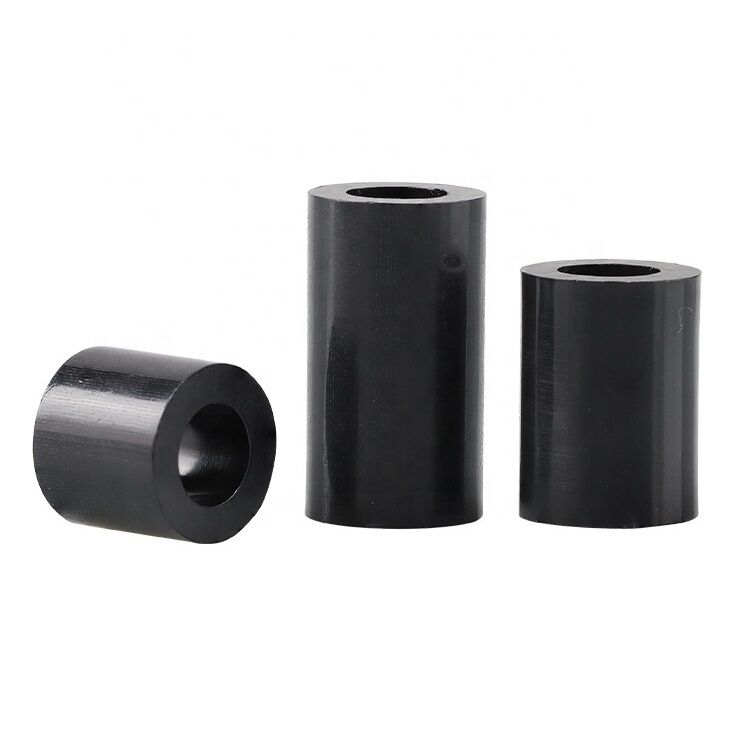 Hollow Cylindrical ABS Plastic Nylon Spacers Impact Resistance White Black Color