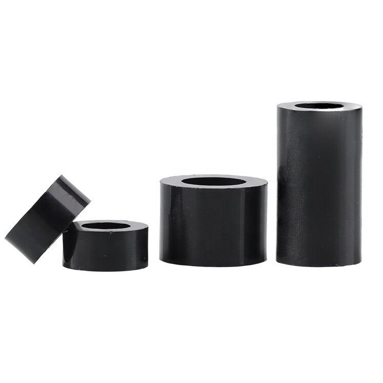 Hollow Cylindrical ABS Plastic Nylon Spacers Impact Resistance White Black Color