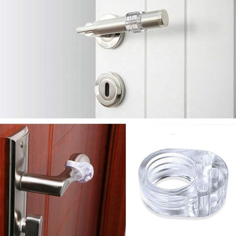 Convenient Door Stopper Transparent Door Handle Buffer Silicone or PVC for Walls Furniture Kitchen Bedroom