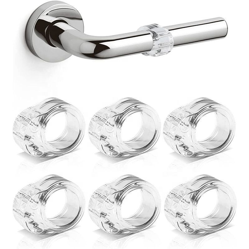 Convenient Door Stopper Transparent Door Handle Buffer Silicone or PVC for Walls Furniture Kitchen Bedroom