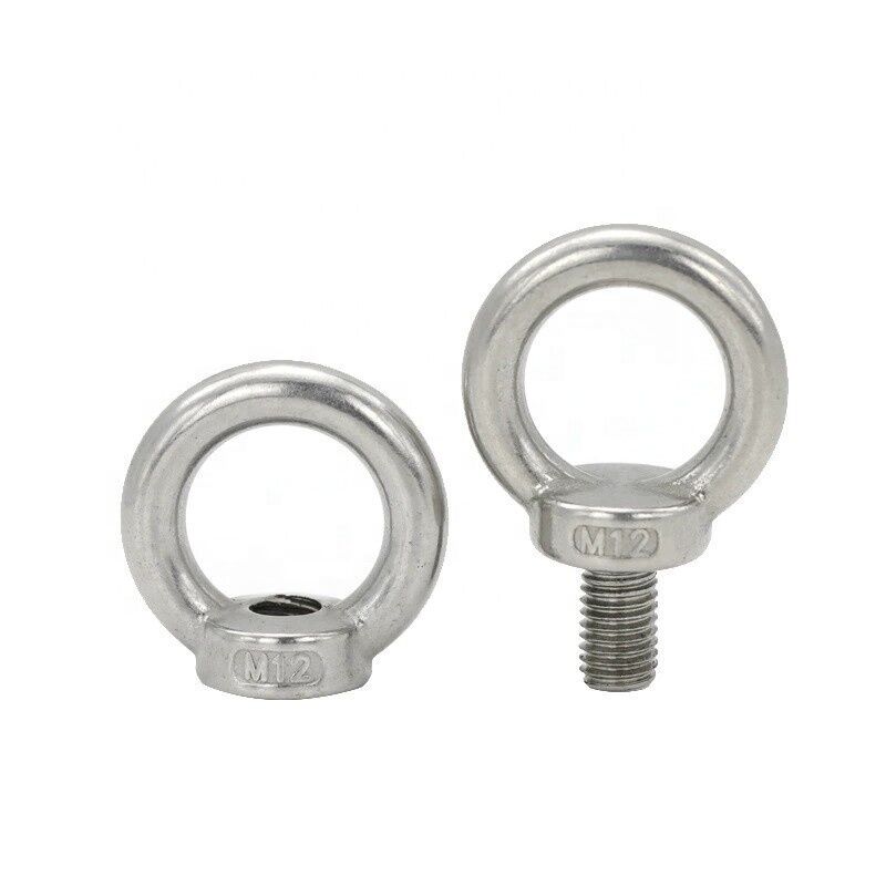 Stainless Steel A2 70 A4 80 DIN580 Triangle Ring Lifting Hook Eye Bolts Passivated Finish