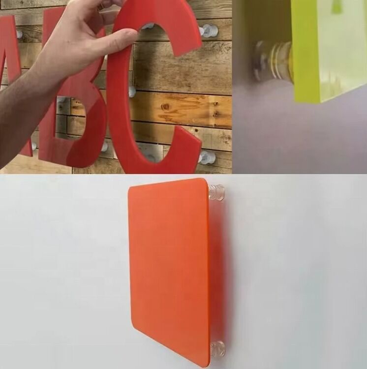 Clear Finish Invisible PC Plastic Nail Fasteners For Billboard Fixed Support Feet