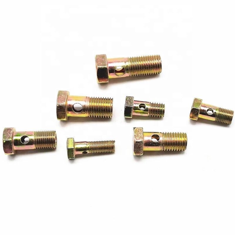 Galvanized Hex Head Bolt With Hole Fasteners Customizable Size for Industrial Applications According to DIN Standard