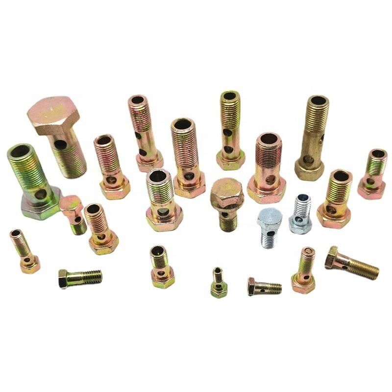 Galvanized Hex Head Bolt With Hole Fasteners Customizable Size for Industrial Applications According to DIN Standard