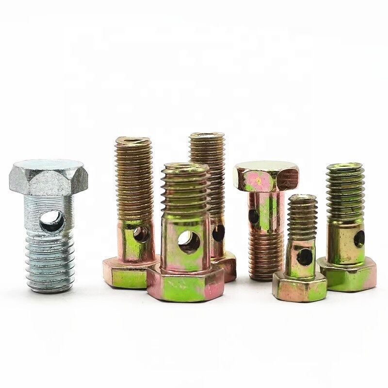 Galvanized Hex Head Bolt With Hole Fasteners Customizable Size for Industrial Applications According to DIN Standard