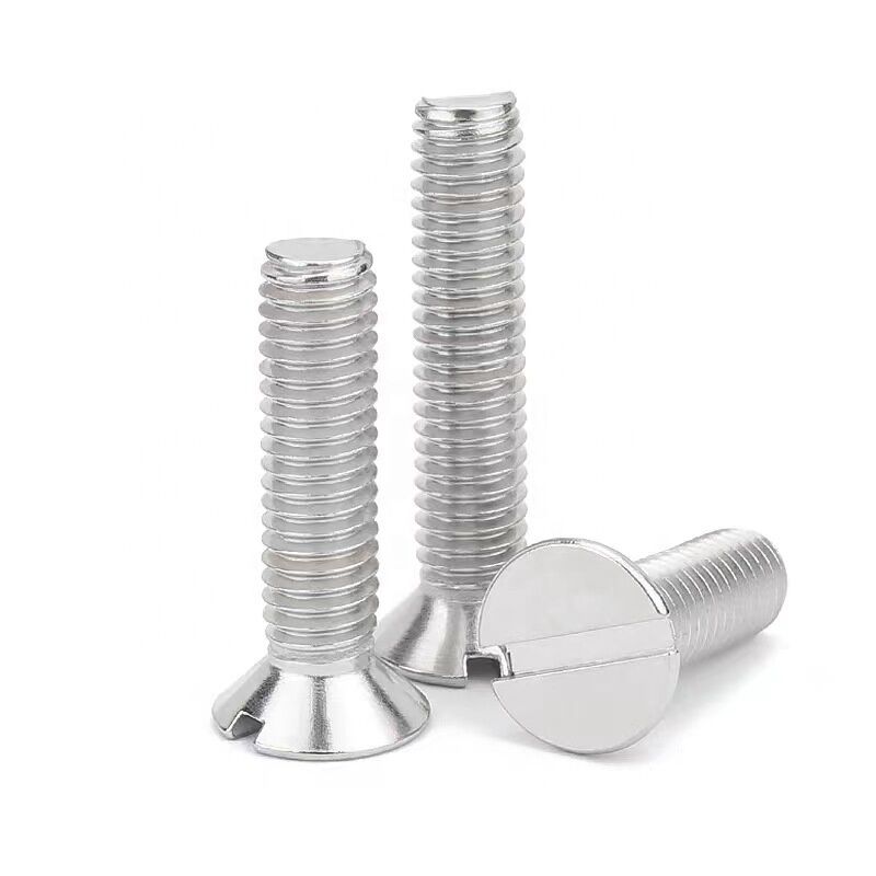 Customized All Sizes GB68 M8 Stainless Steel Slotted Flat Countersunk Head Machine Screw 75mm Perfect for Your Industry