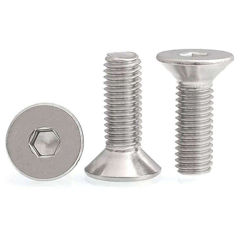 Passivated Finish DIN 7991 Grade Stainless Steel Flat Head Hexagon 4mm M3 Hex Countersunk Head Screws for Applications