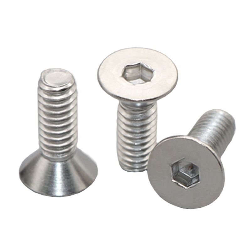 Passivated Finish DIN 7991 Grade Stainless Steel Flat Head Hexagon 4mm M3 Hex Countersunk Head Screws for Applications