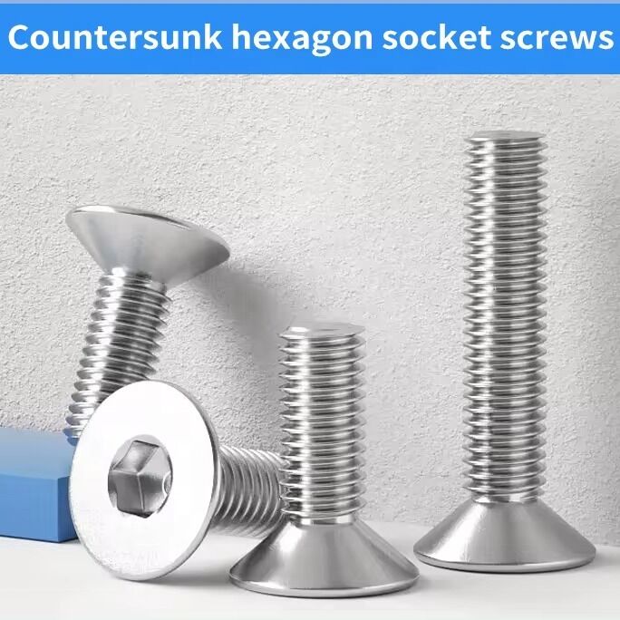 Passivated Finish DIN 7991 Grade Stainless Steel Flat Head Hexagon 4mm M3 Hex Countersunk Head Screws for Applications