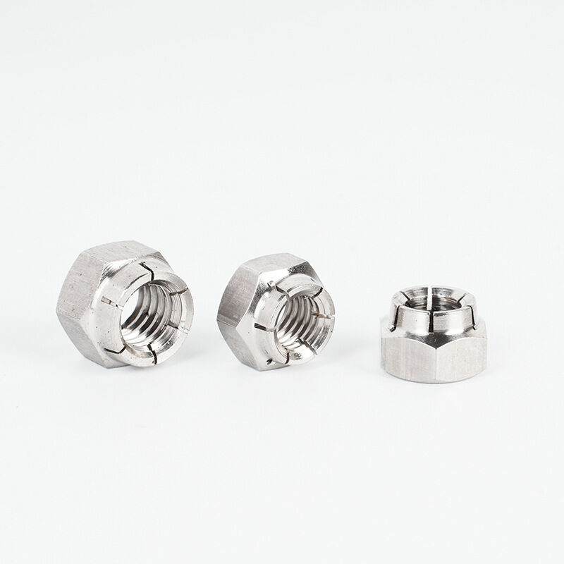 CNC Machining Carbon Steel Aluminum Stainless Steel Flexloc Full Height Slotted Lock Nuts for Advanced Production Method