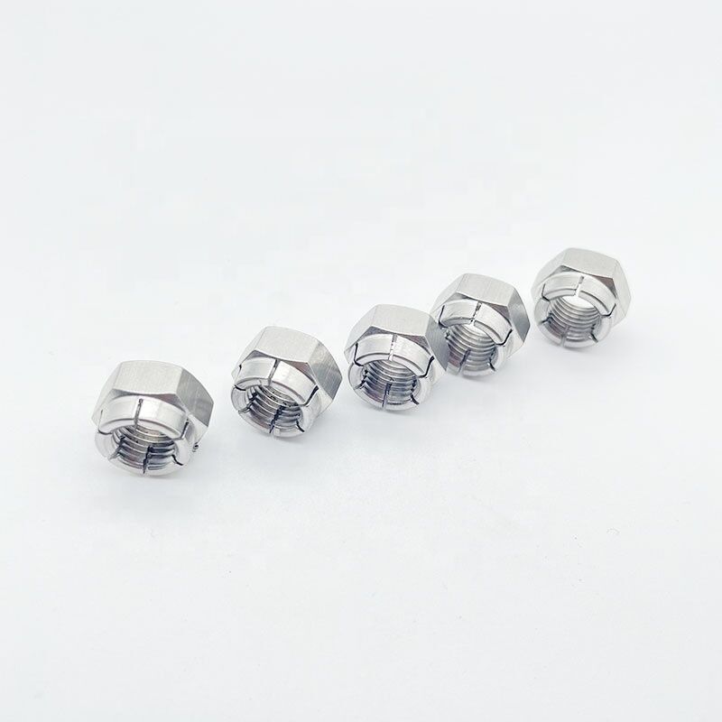CNC Machining Carbon Steel Aluminum Stainless Steel Flexloc Full Height Slotted Lock Nuts for Advanced Production Method