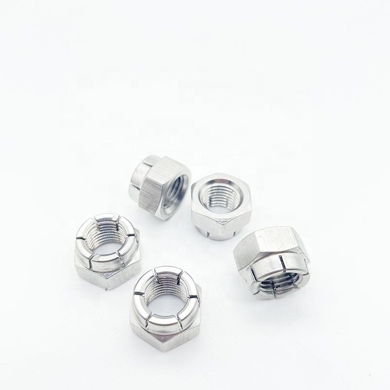 CNC Machining Carbon Steel Aluminum Stainless Steel Flexloc Full Height Slotted Lock Nuts for Advanced Production Method