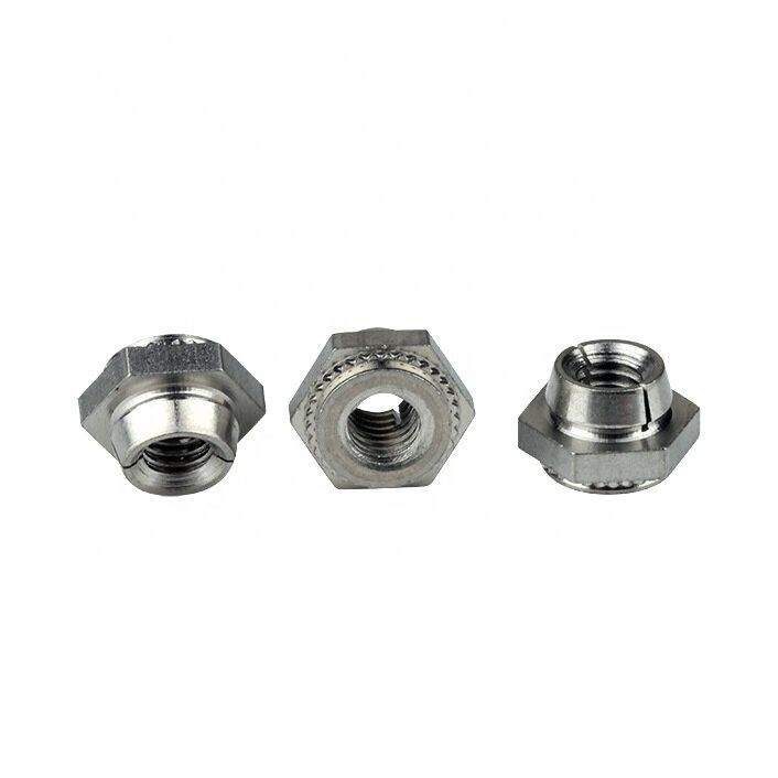 Carbon Steel Self Locking Outer Hexagon Press Nut Overall Length 4.4-6.59mm