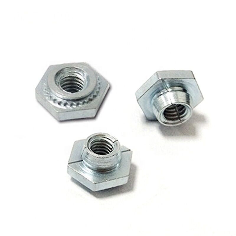 Carbon Steel Self Locking Outer Hexagon Press Nut Overall Length 4.4-6.59mm