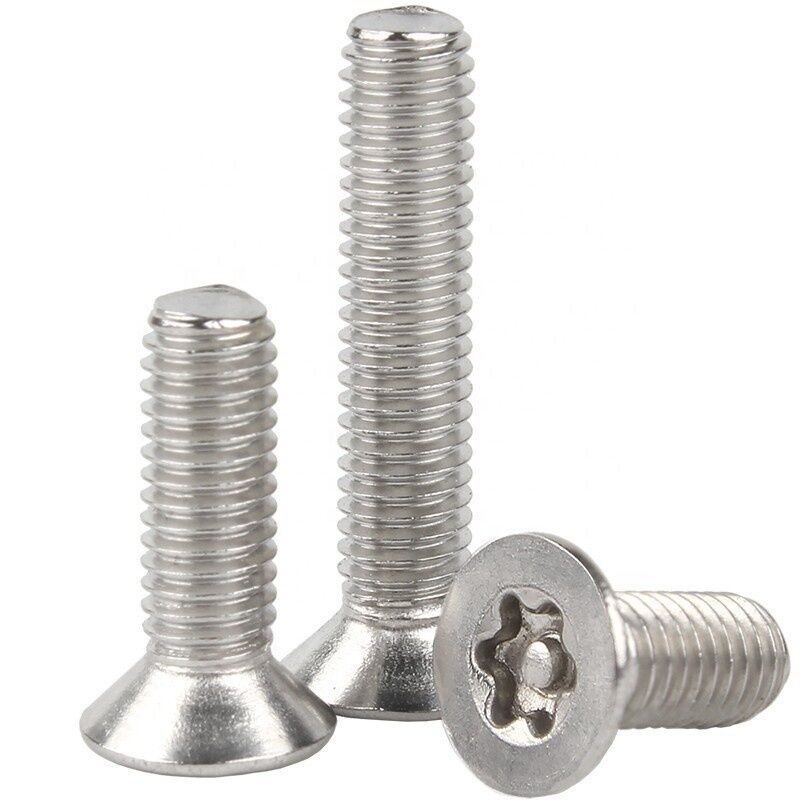 Customized GB2674 Stainless Steel Torx Countersunk Flat Head Screws With Stud M4 Passivated Measurement System Inch