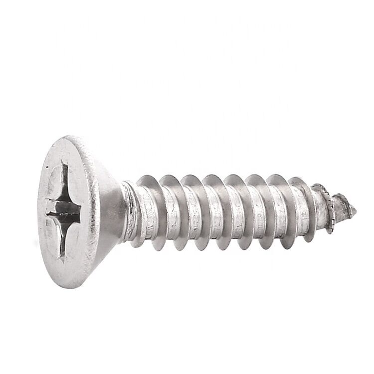 DIN7982 Flat Head Self-tapping Screw ST2.2 Standard Thread 304 Stainless Steel Countersunk Head Cross