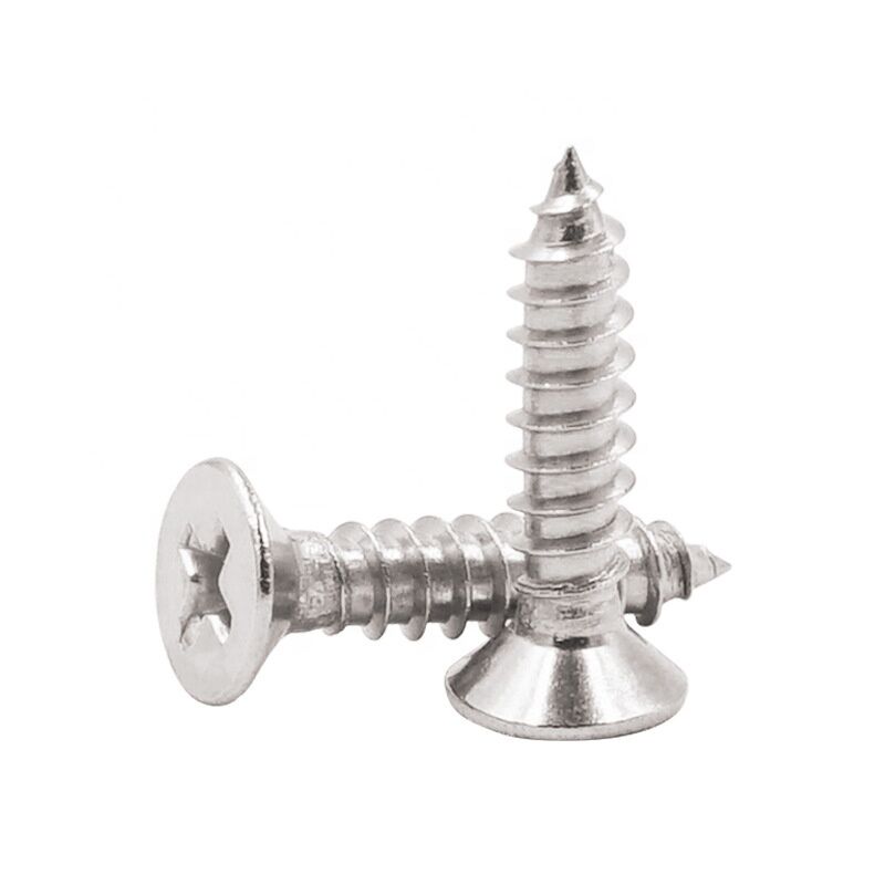 DIN7982 Flat Head Self-tapping Screw ST2.2 Standard Thread 304 Stainless Steel Countersunk Head Cross