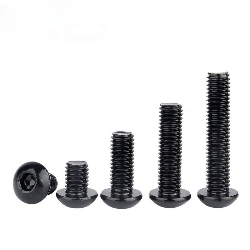 ISO7380 10.9 Grade M8*8mm Black Oxide Alloy Steel Carbon Steel Hex Hexagon Button Head Socket Screws with Control
