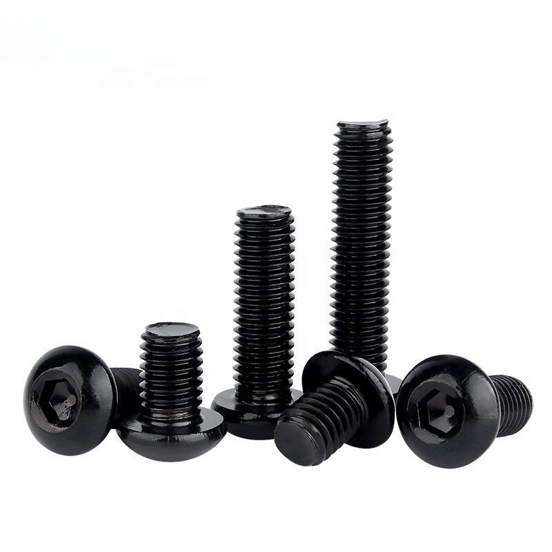 ISO7380 10.9 Grade M8*8mm Black Oxide Alloy Steel Carbon Steel Hex Hexagon Button Head Socket Screws with Control
