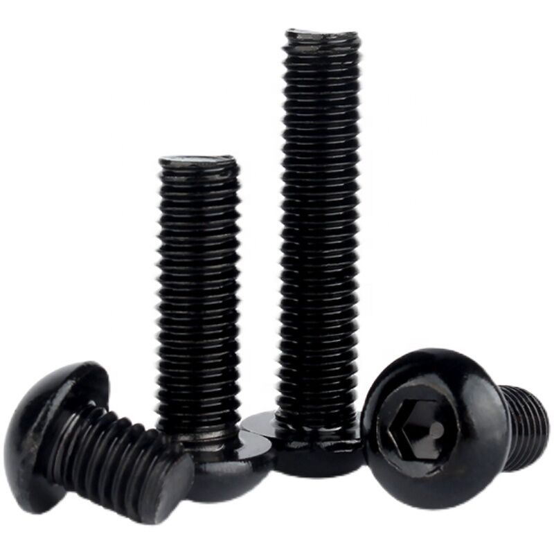 ISO7380 10.9 Grade M8*8mm Black Oxide Alloy Steel Carbon Steel Hex Hexagon Button Head Socket Screws with Control