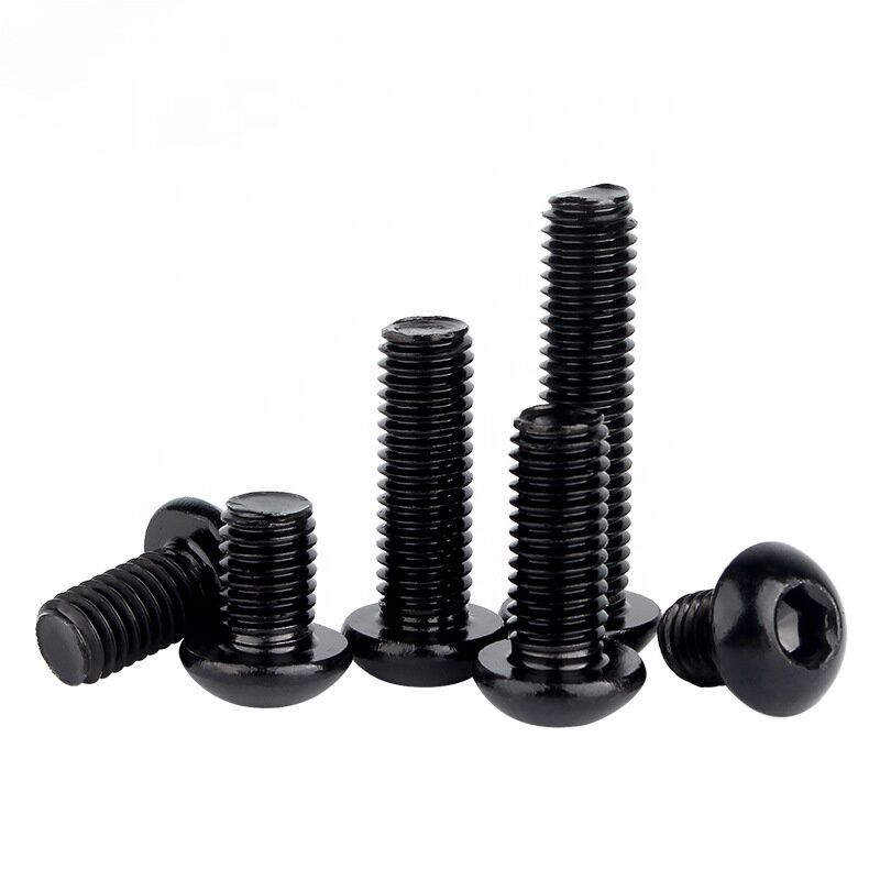 ISO7380 10.9 Grade M8*8mm Black Oxide Alloy Steel Carbon Steel Hex Hexagon Button Head Socket Screws with Control