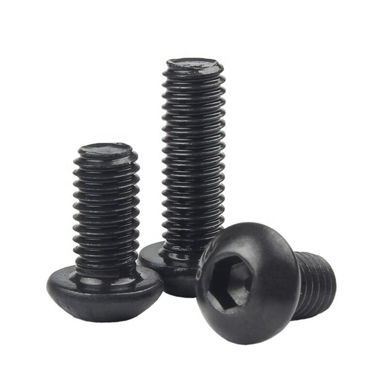 ISO7380 10.9 Grade M8*8mm Black Oxide Alloy Steel Carbon Steel Hex Hexagon Button Head Socket Screws with Control