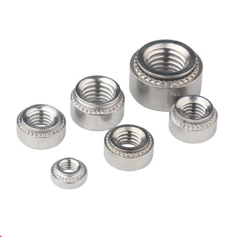 M5 M6 M8 M10 Zinc-Plated Carbon Steel Press Rivet Nut 304 Stainless Steel Self Clinching Nut Sheet Metal Lock Nut Zinc-Plated