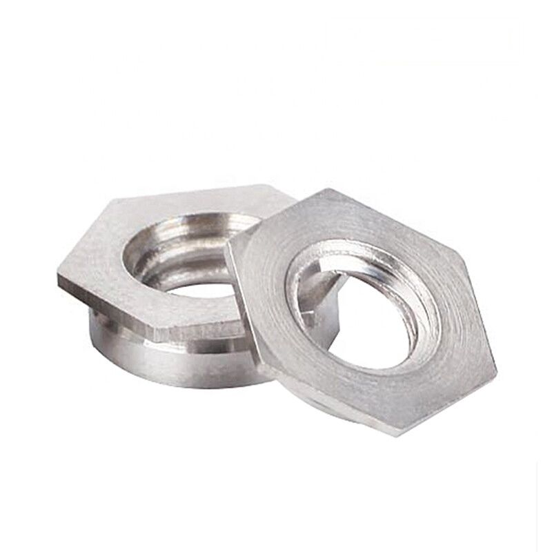8.72mm Small Hole Diameter Right Hand Thread Stainless Steel Hexagon Head Flush Nut Flat Nut Inlaid Flakes Nut for and Best