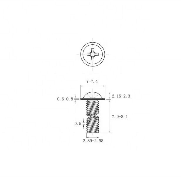 Plain Finish Din 967 M3*8mm Cross Recessed Pan Head Screws With Collar Phillips Machine Screw Flange Washer Head Screws