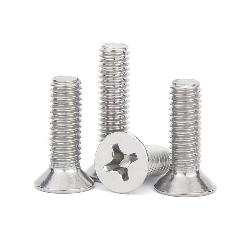 Customized Stainless Steel Phillips Cross Recessed Flat Countersunk Head Machine Screw DIN965 for Various Applications