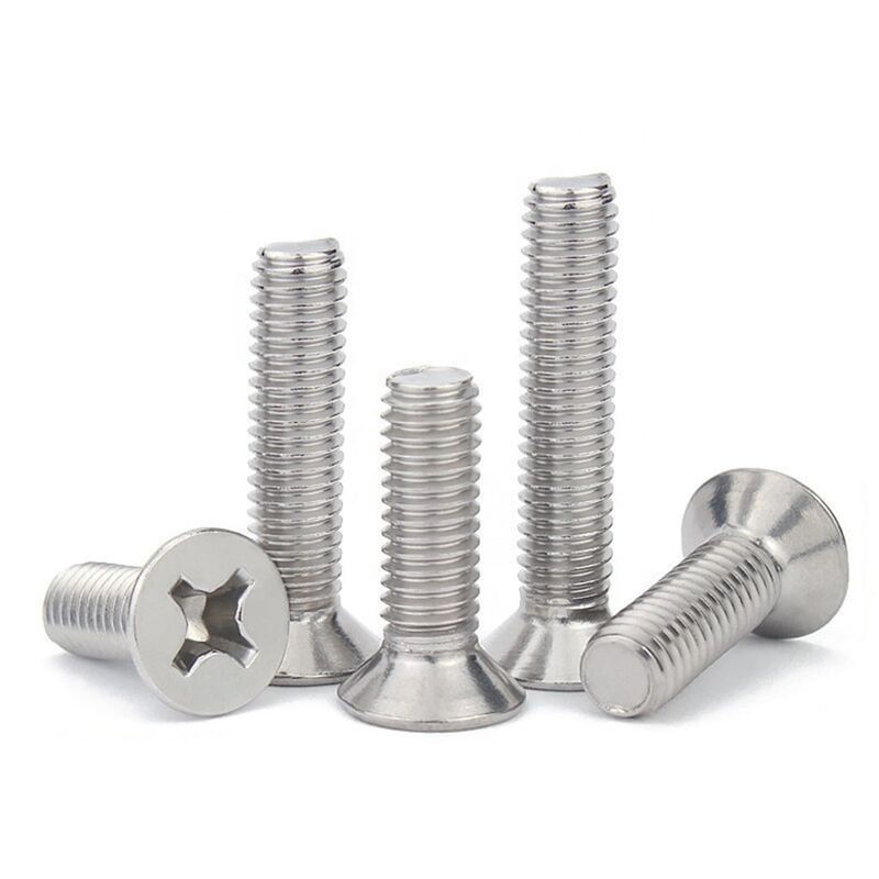Customized Stainless Steel Phillips Cross Recessed Flat Countersunk Head Machine Screw DIN965 for Various Applications