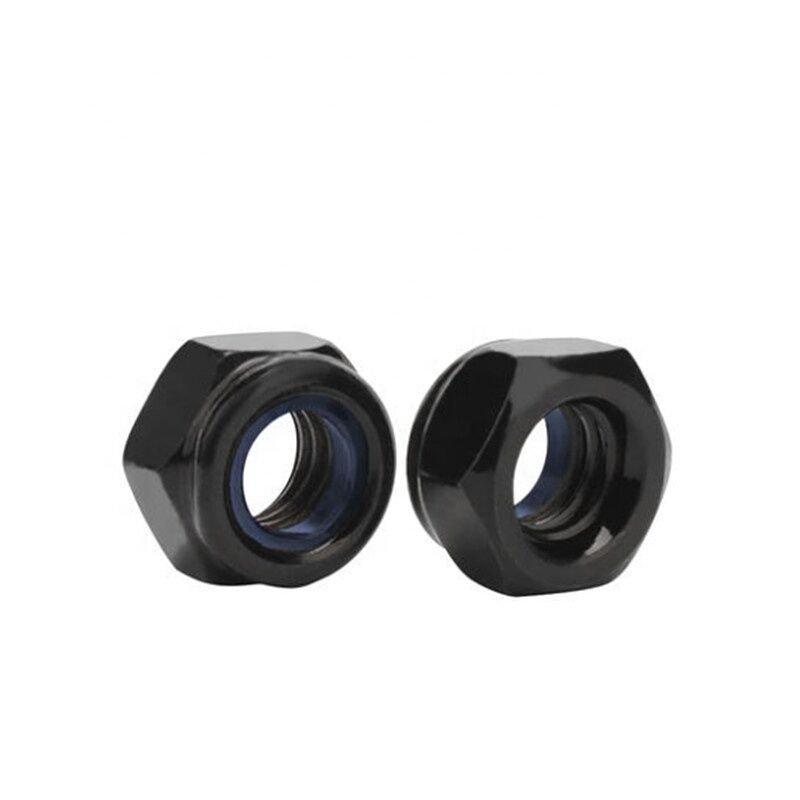 Black Oxide Galvanized Nylon Insert Lock Nut M8 Nylon Lock Nut Hex Nut for Healthcare DIN985 Standard Sample Provided