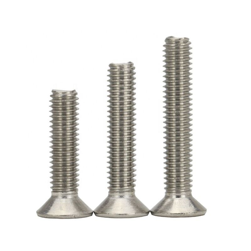Plain All Size DIN 965 Stainless Steel 304 316 Flat Head Cross Recessed Bolts Countersunk Head Machine Phillips Screw