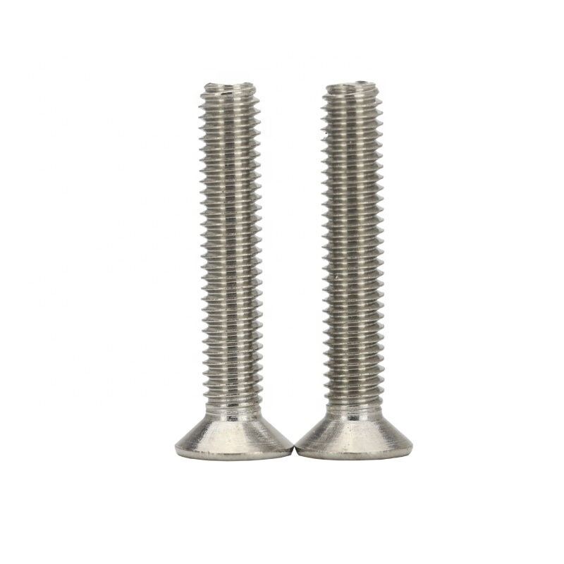 Plain All Size DIN 965 Stainless Steel 304 316 Flat Head Cross Recessed Bolts Countersunk Head Machine Phillips Screw