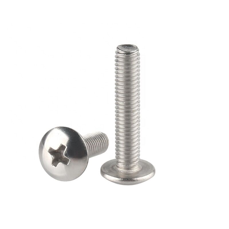 Round Head Machine Wire Pan Head Screw Plain Finish Cross Mushroom Head Bolt Grade Class 8