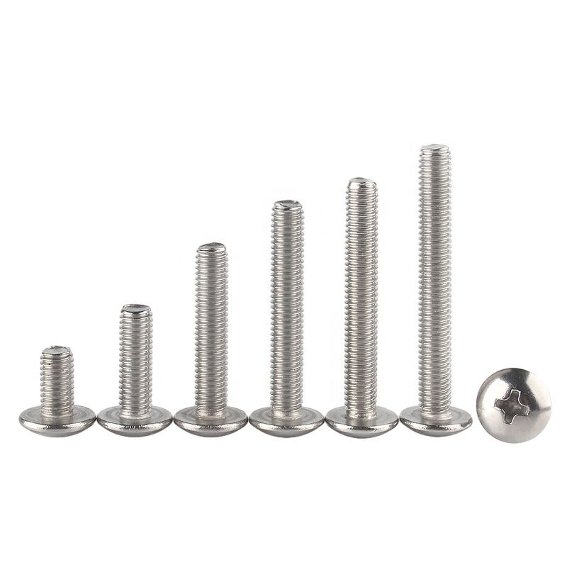 Round Head Machine Wire Pan Head Screw Plain Finish Cross Mushroom Head Bolt Grade Class 8
