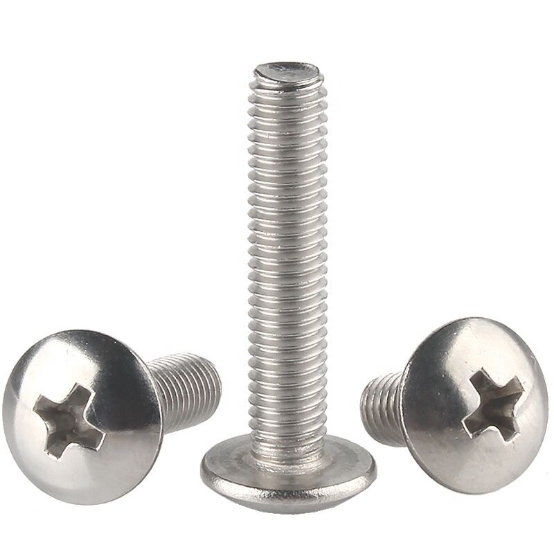 Round Head Machine Wire Pan Head Screw Plain Finish Cross Mushroom Head Bolt Grade Class 8