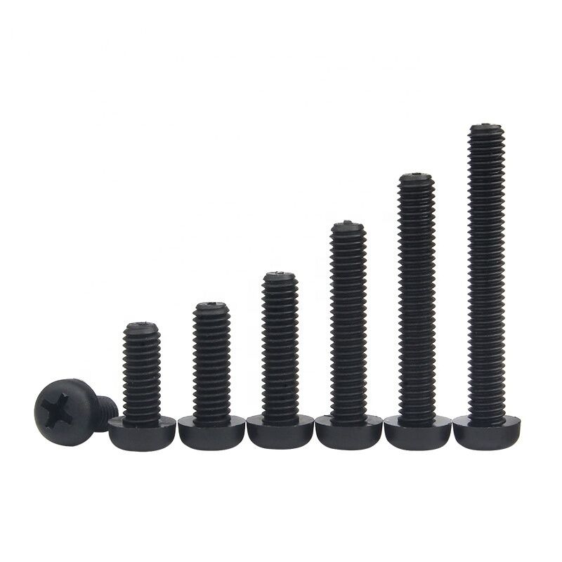 100% Inspection Before Shipment Metric Measurement System PA66 Nylon Pan Head Machine Screw with Cross Recessed Phillips
