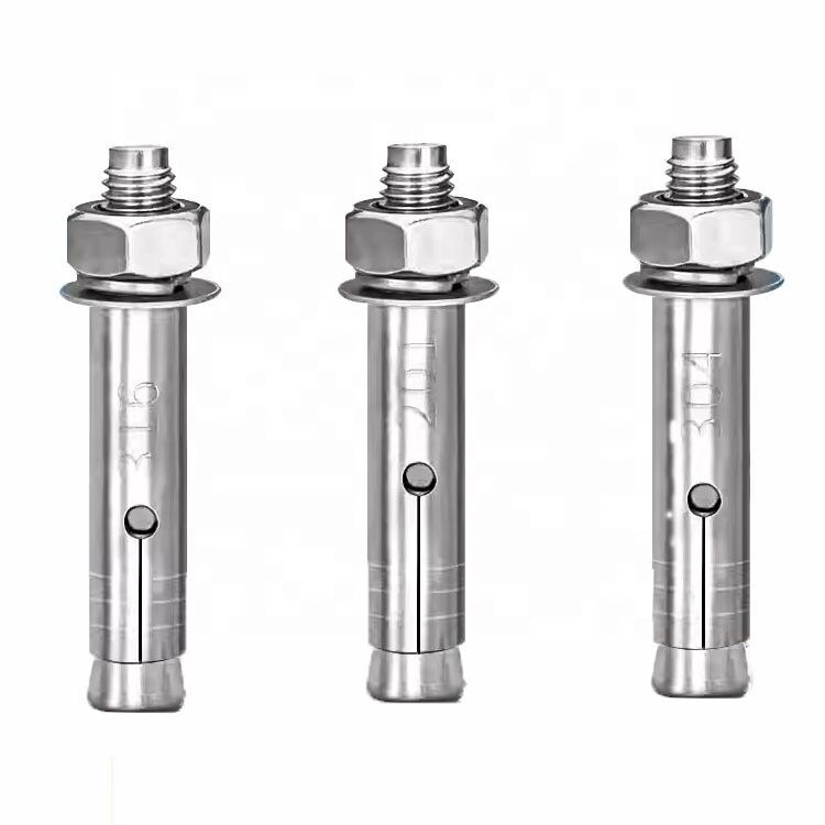 304 316 316L Stainless Steel Anchor Bolts Polished Finish Hex Head Customized Size